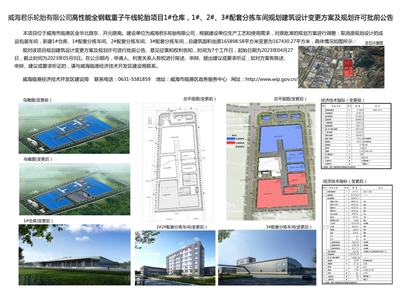 關(guān)于威海君樂(lè)輪胎高性能全鋼載重子午線輪胎項(xiàng)目部分建筑設(shè)計(jì)變更及規(guī)劃許可批前公告的說(shuō)明